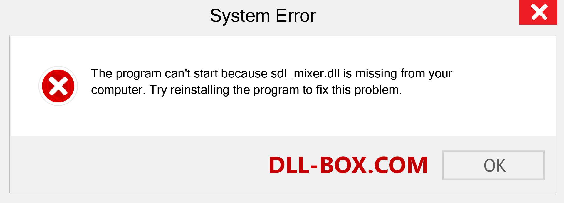  sdl_mixer.dll file is missing?. Download for Windows 7, 8, 10 - Fix  sdl_mixer dll Missing Error on Windows, photos, images